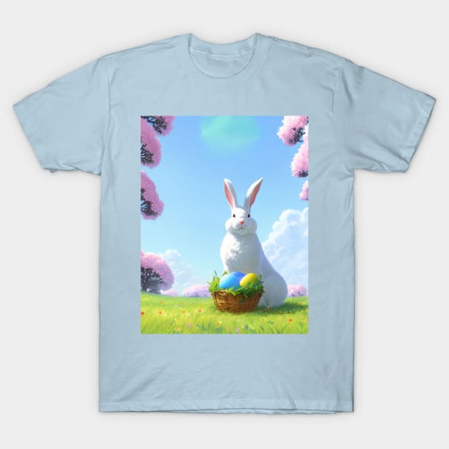 White Bunny-Easter Bunny T-Shirt by Stades